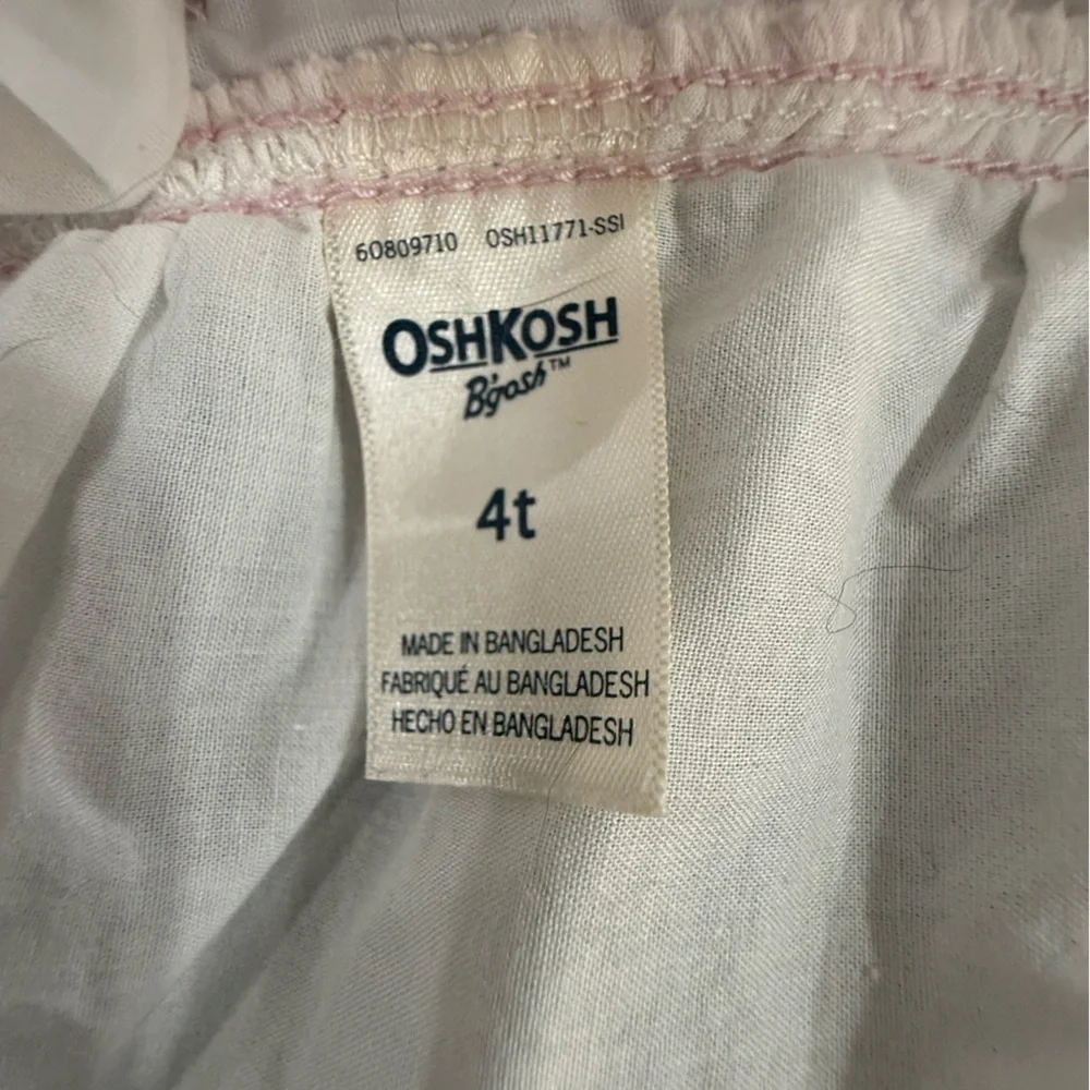 OshKosh B’gosh Baby Girls Size 4T Overall Skirt – Bunny Face/Tail Glitter Tutu
